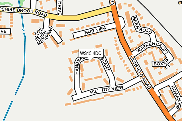 WS15 4DQ map - OS OpenMap – Local (Ordnance Survey)