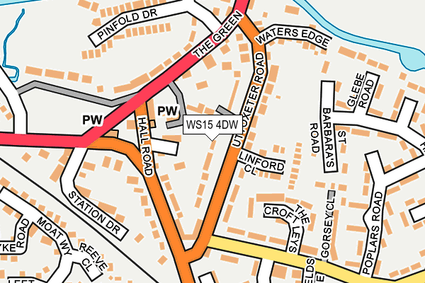 WS15 4DW map - OS OpenMap – Local (Ordnance Survey)