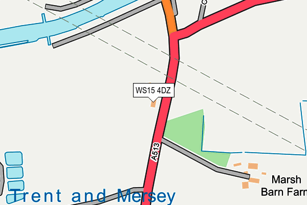 WS15 4DZ map - OS OpenMap – Local (Ordnance Survey)