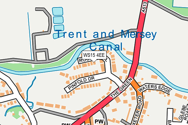 WS15 4EE map - OS OpenMap – Local (Ordnance Survey)