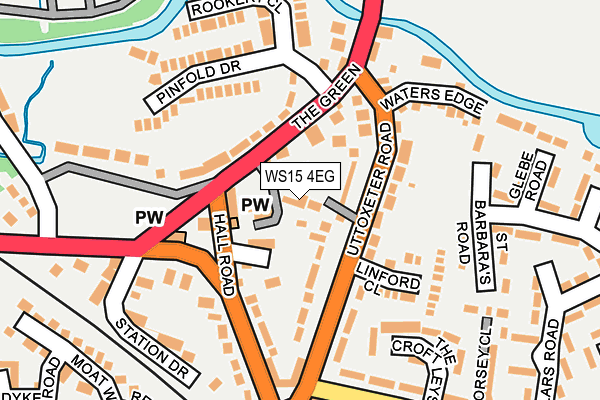 WS15 4EG map - OS OpenMap – Local (Ordnance Survey)