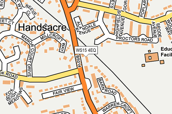 WS15 4EQ map - OS OpenMap – Local (Ordnance Survey)