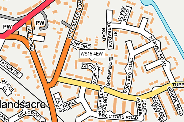 WS15 4EW map - OS OpenMap – Local (Ordnance Survey)