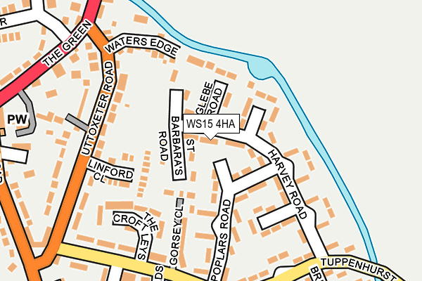 WS15 4HA map - OS OpenMap – Local (Ordnance Survey)
