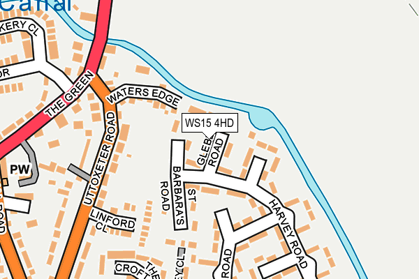 WS15 4HD map - OS OpenMap – Local (Ordnance Survey)
