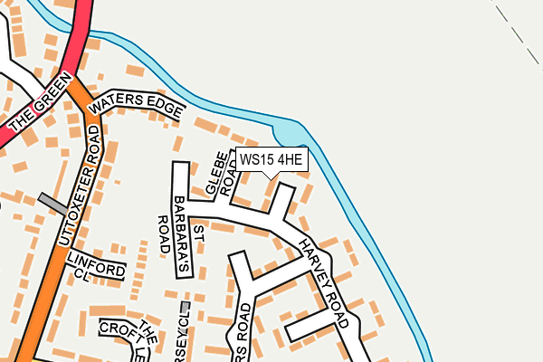 WS15 4HE map - OS OpenMap – Local (Ordnance Survey)