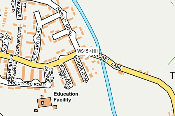 WS15 4HH map - OS OpenMap – Local (Ordnance Survey)