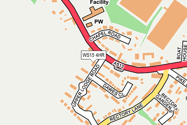 WS15 4HR map - OS OpenMap – Local (Ordnance Survey)