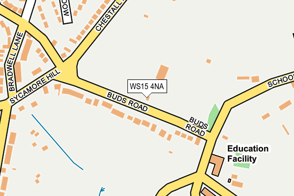 WS15 4NA map - OS OpenMap – Local (Ordnance Survey)