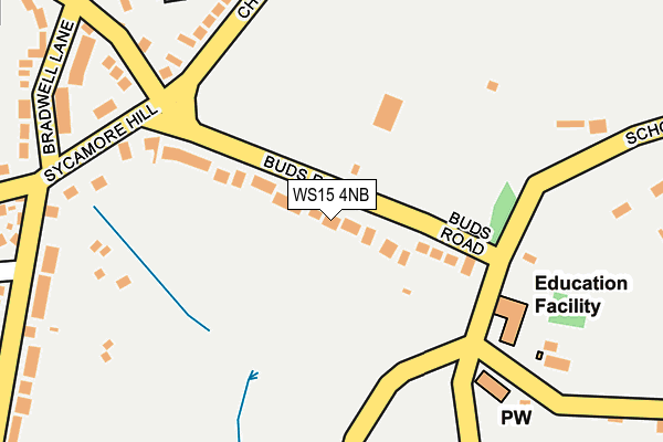 WS15 4NB map - OS OpenMap – Local (Ordnance Survey)