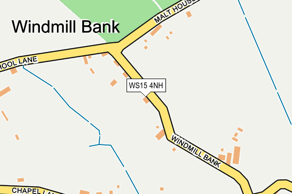 WS15 4NH map - OS OpenMap – Local (Ordnance Survey)
