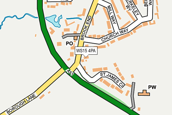WS15 4PA map - OS OpenMap – Local (Ordnance Survey)