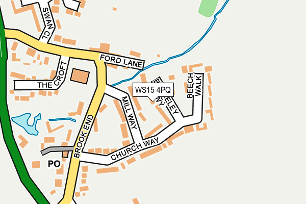 WS15 4PQ map - OS OpenMap – Local (Ordnance Survey)