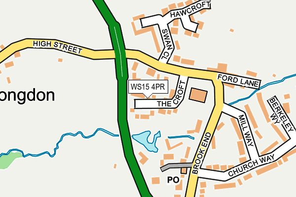 WS15 4PR map - OS OpenMap – Local (Ordnance Survey)