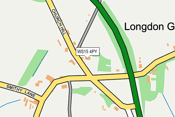 WS15 4PY map - OS OpenMap – Local (Ordnance Survey)