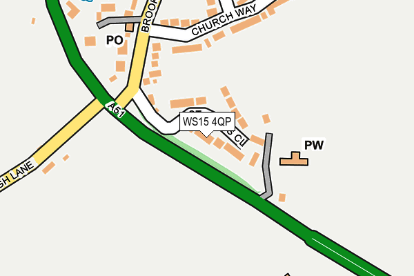 WS15 4QP map - OS OpenMap – Local (Ordnance Survey)