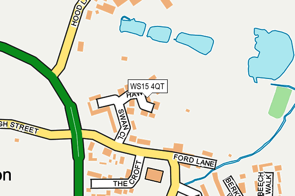 WS15 4QT map - OS OpenMap – Local (Ordnance Survey)