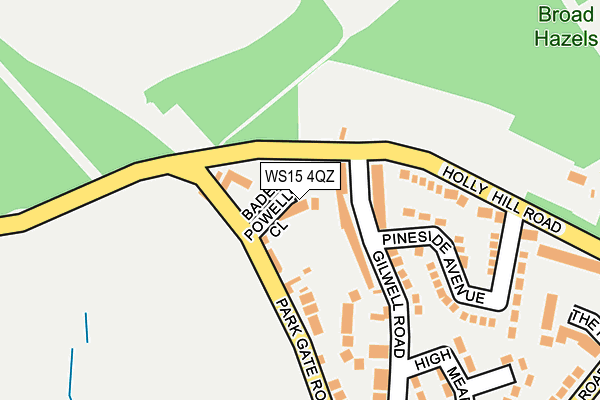 WS15 4QZ map - OS OpenMap – Local (Ordnance Survey)