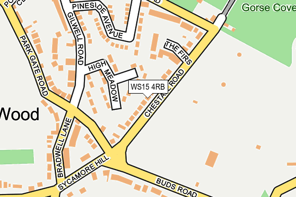 WS15 4RB map - OS OpenMap – Local (Ordnance Survey)