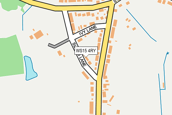WS15 4RY map - OS OpenMap – Local (Ordnance Survey)