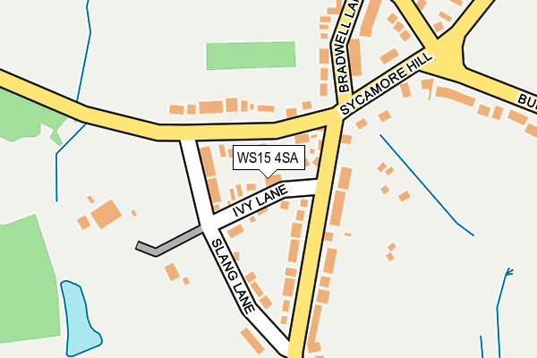 WS15 4SA map - OS OpenMap – Local (Ordnance Survey)