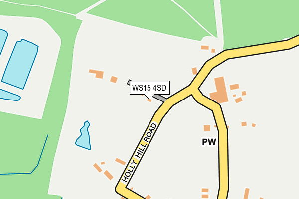 WS15 4SD map - OS OpenMap – Local (Ordnance Survey)