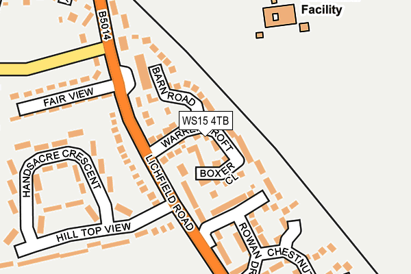 WS15 4TB map - OS OpenMap – Local (Ordnance Survey)
