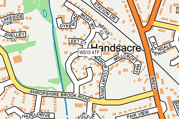 WS15 4TF map - OS OpenMap – Local (Ordnance Survey)
