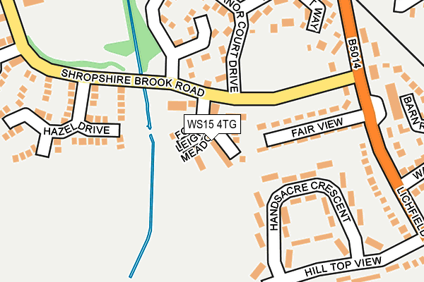 WS15 4TG map - OS OpenMap – Local (Ordnance Survey)
