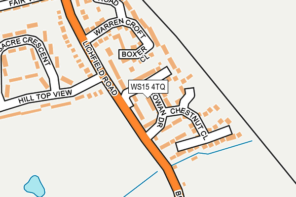 WS15 4TQ map - OS OpenMap – Local (Ordnance Survey)