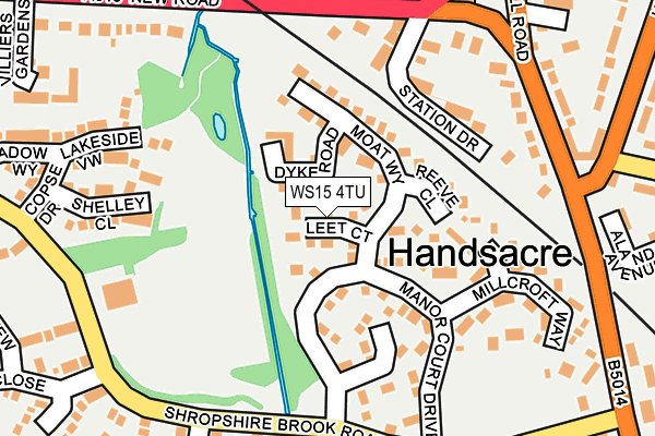 WS15 4TU map - OS OpenMap – Local (Ordnance Survey)