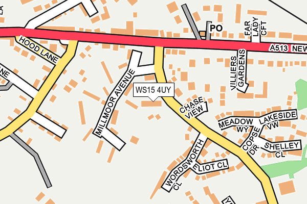 WS15 4UY map - OS OpenMap – Local (Ordnance Survey)