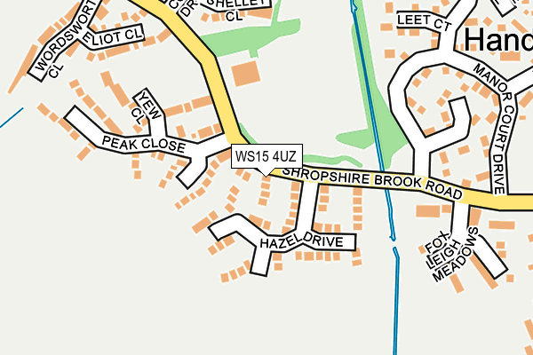 WS15 4UZ map - OS OpenMap – Local (Ordnance Survey)
