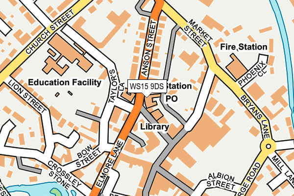 WS15 9DS map - OS OpenMap – Local (Ordnance Survey)