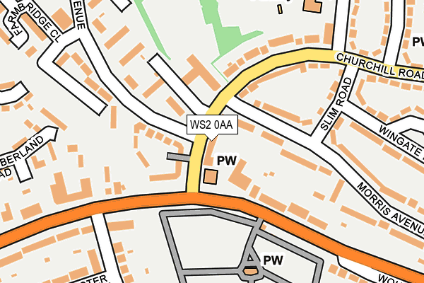 WS2 0AA map - OS OpenMap – Local (Ordnance Survey)