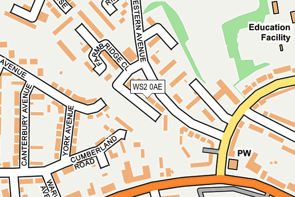 WS2 0AE map - OS OpenMap – Local (Ordnance Survey)
