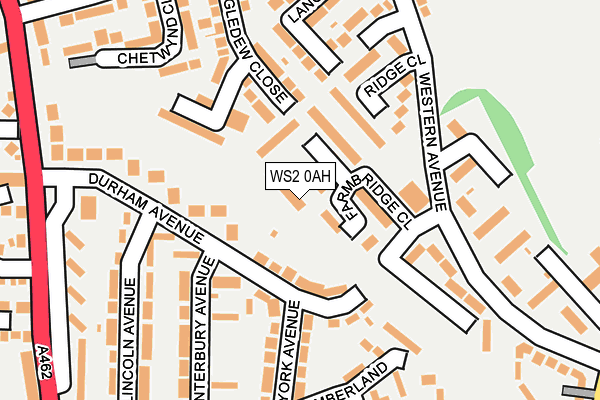WS2 0AH map - OS OpenMap – Local (Ordnance Survey)