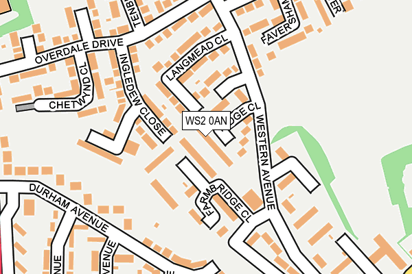 WS2 0AN map - OS OpenMap – Local (Ordnance Survey)