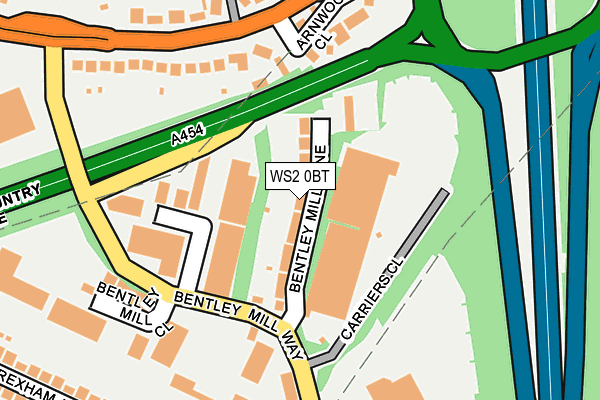 WS2 0BT map - OS OpenMap – Local (Ordnance Survey)