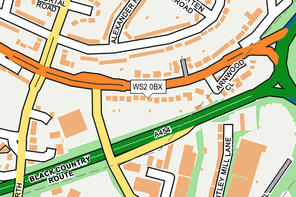 WS2 0BX map - OS OpenMap – Local (Ordnance Survey)