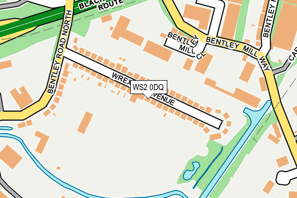 WS2 0DQ map - OS OpenMap – Local (Ordnance Survey)