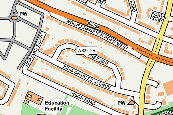 WS2 0DR map - OS OpenMap – Local (Ordnance Survey)