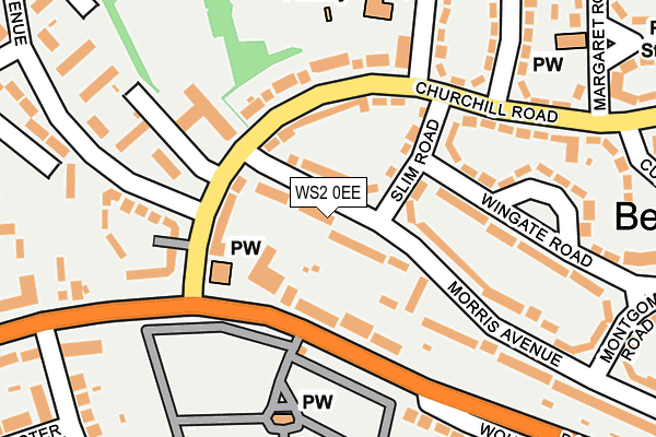 WS2 0EE map - OS OpenMap – Local (Ordnance Survey)