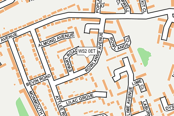 WS2 0ET map - OS OpenMap – Local (Ordnance Survey)