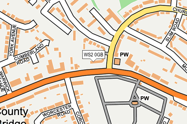 WS2 0GB map - OS OpenMap – Local (Ordnance Survey)