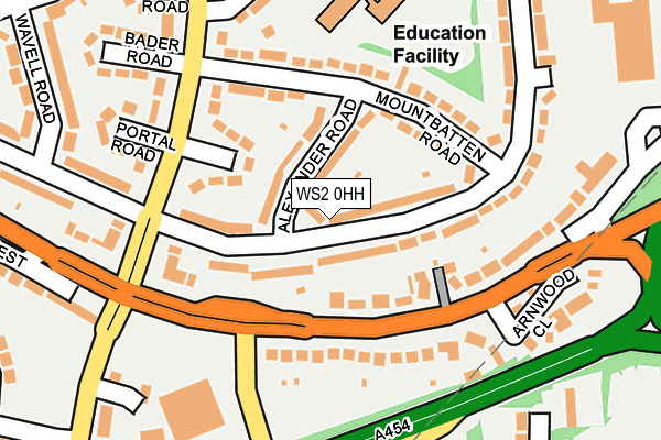 WS2 0HH map - OS OpenMap – Local (Ordnance Survey)