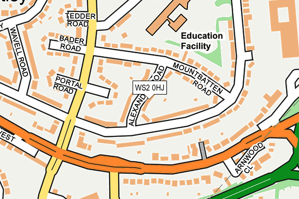 WS2 0HJ map - OS OpenMap – Local (Ordnance Survey)