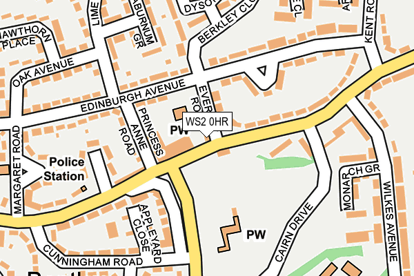 WS2 0HR map - OS OpenMap – Local (Ordnance Survey)