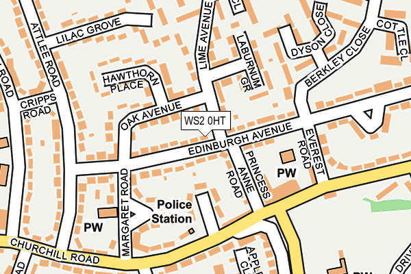 WS2 0HT map - OS OpenMap – Local (Ordnance Survey)