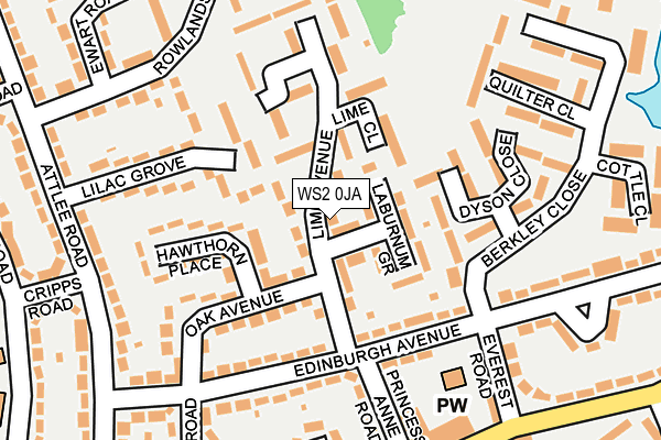 WS2 0JA map - OS OpenMap – Local (Ordnance Survey)